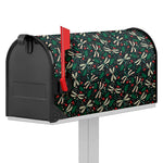 Christmas Floral Dragonfly Pattern Print Mailbox Cover