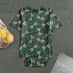 Christmas Floral Dragonfly Pattern Print Men's Bodysuit