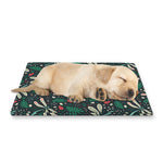 Christmas Floral Dragonfly Pattern Print Pet Cooling Mat Cover