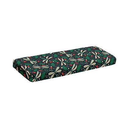 Christmas Floral Dragonfly Pattern Print Piano Keyboard Cover
