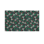 Christmas Floral Dragonfly Pattern Print Polyester Flag