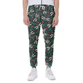 Christmas Floral Dragonfly Pattern Print Joggers