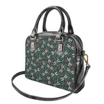Christmas Floral Dragonfly Pattern Print Shoulder Handbag