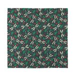 Christmas Floral Dragonfly Pattern Print Silk Bandana