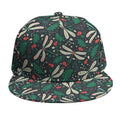 Christmas Floral Dragonfly Pattern Print Snapback Cap