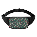 Christmas Floral Dragonfly Pattern Print Waist Bag