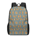Christmas Fox Pattern Print 17 Inch Backpack