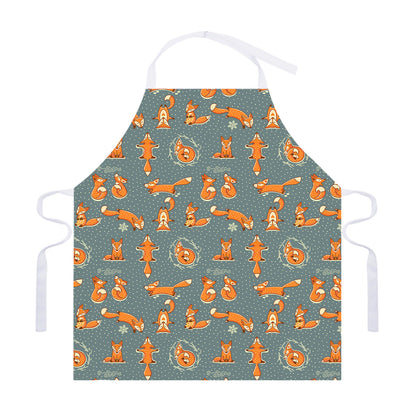 Christmas Fox Pattern Print Adjustable Apron