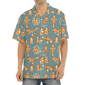 Christmas Fox Pattern Print Aloha Shirt