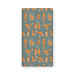 Christmas Fox Pattern Print Baby Crib Sheet