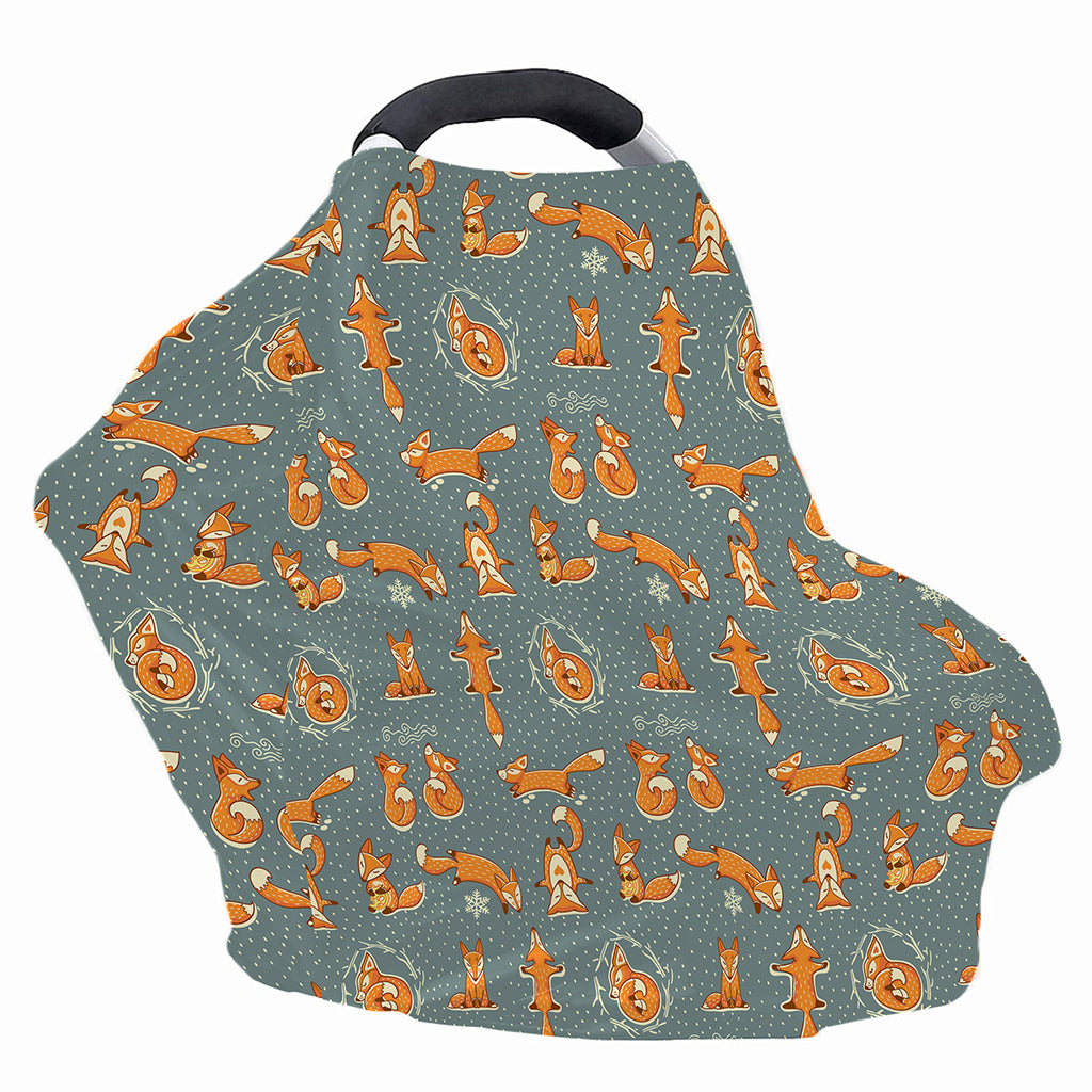 Christmas Fox Pattern Print Baby Seat Cover