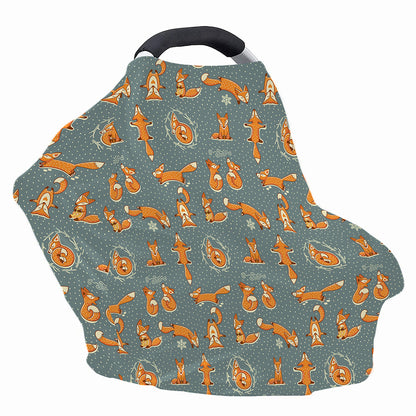 Christmas Fox Pattern Print Baby Seat Cover