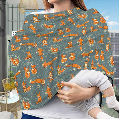 Christmas Fox Pattern Print Baby Seat Cover