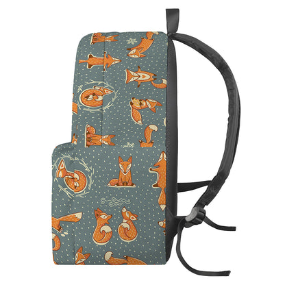 Christmas Fox Pattern Print Backpack