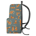 Christmas Fox Pattern Print Backpack