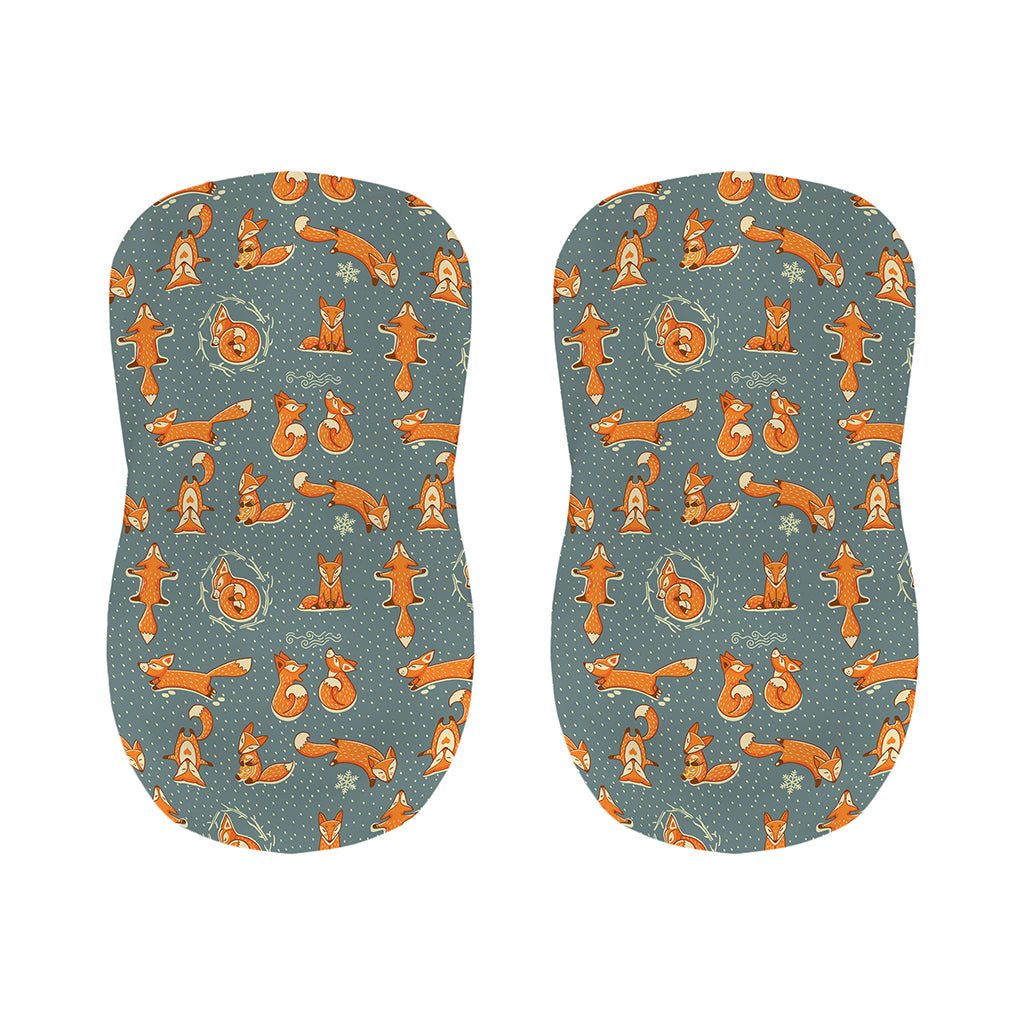 Christmas Fox Pattern Print Bar Stool Covers