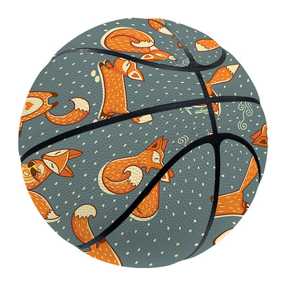 Christmas Fox Pattern Print Basketball