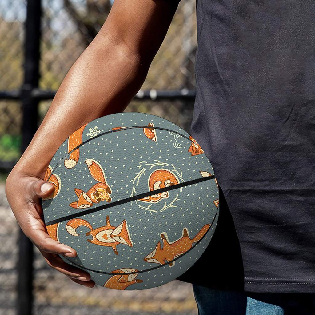 Christmas Fox Pattern Print Basketball
