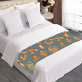 Christmas Fox Pattern Print Bed Runner