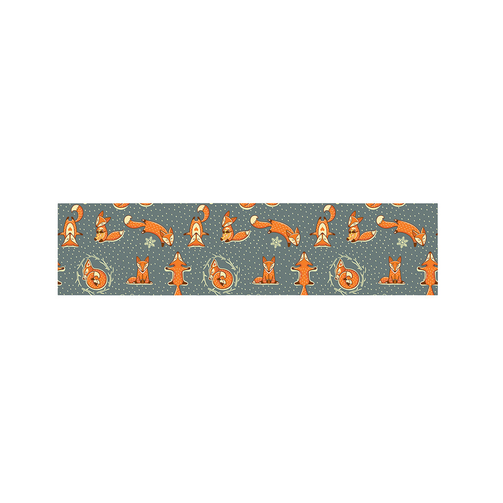 Christmas Fox Pattern Print Bed Runner