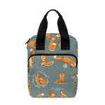 Christmas Fox Pattern Print Bible Tote Bag