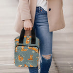 Christmas Fox Pattern Print Bible Tote Bag