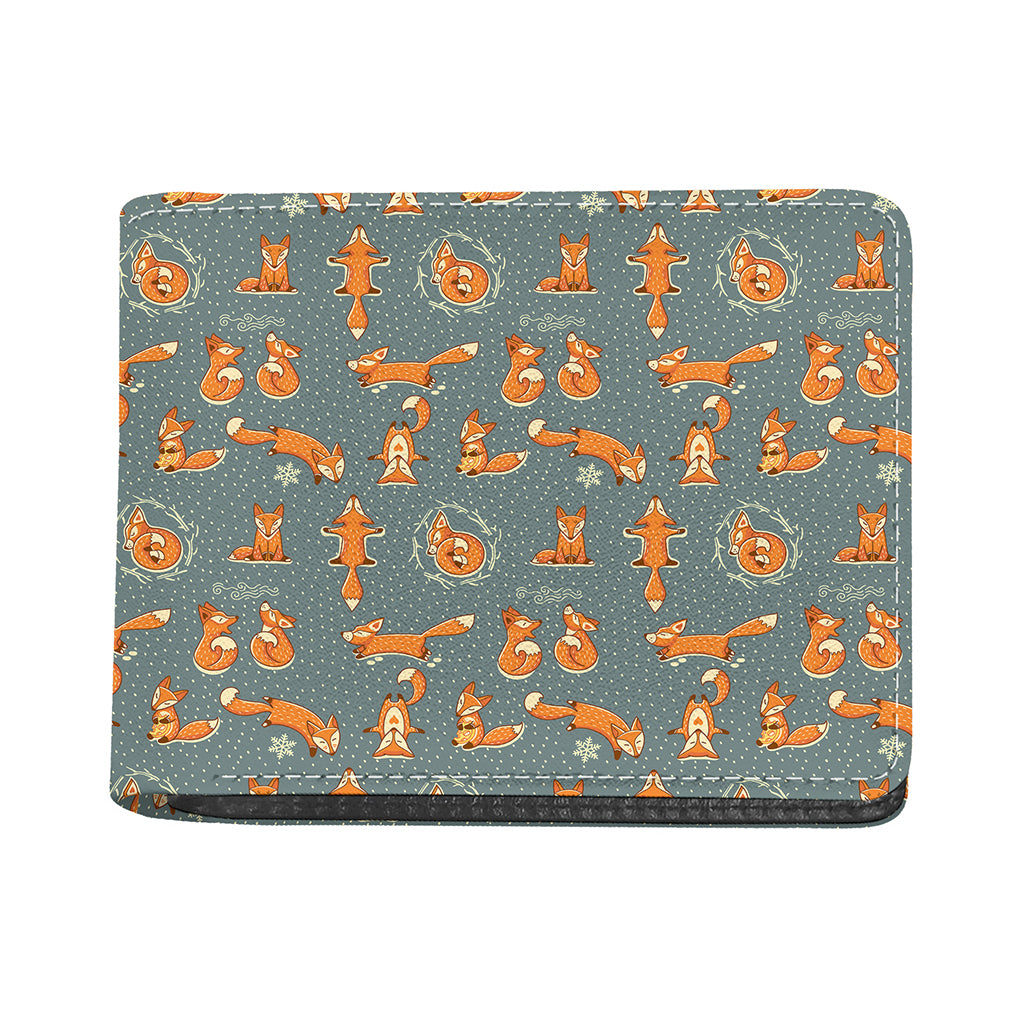 Christmas Fox Pattern Print Bifold Wallet