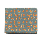 Christmas Fox Pattern Print Bifold Wallet