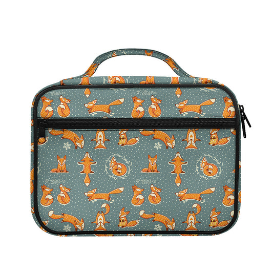 Christmas Fox Pattern Print Briefcase Bible Bag