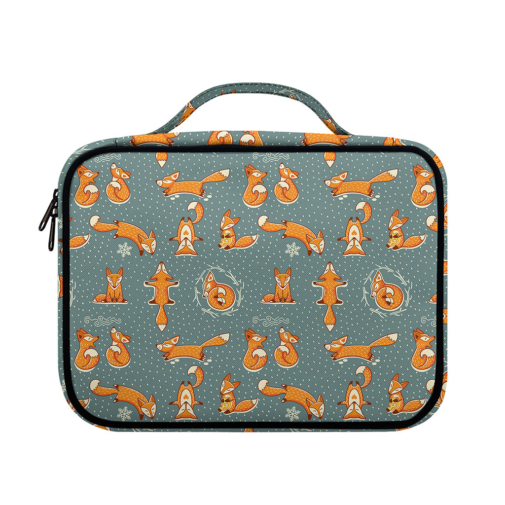Christmas Fox Pattern Print Briefcase Bible Bag