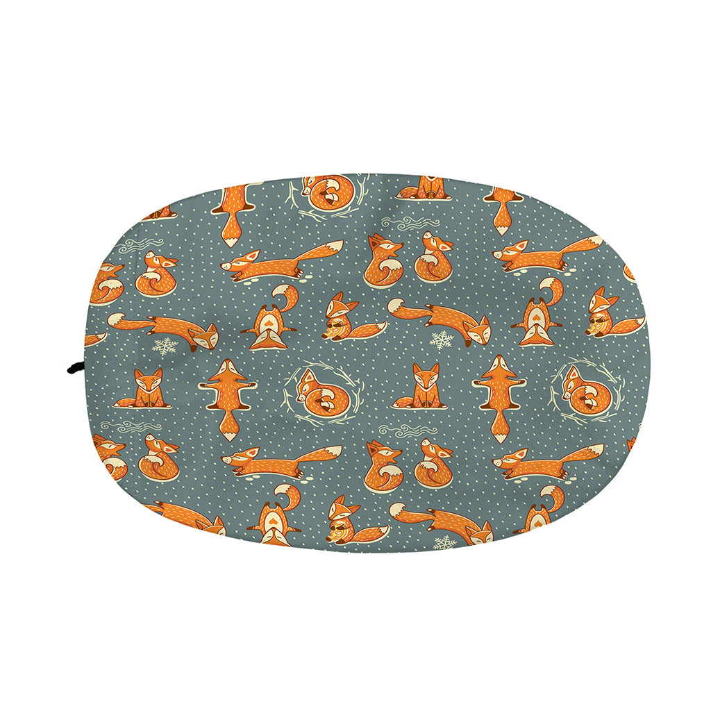 Christmas Fox Pattern Print Car Side Mirror Covers