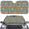 Christmas Fox Pattern Print Car Windshield Sun Shade