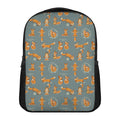 Christmas Fox Pattern Print Casual Backpack