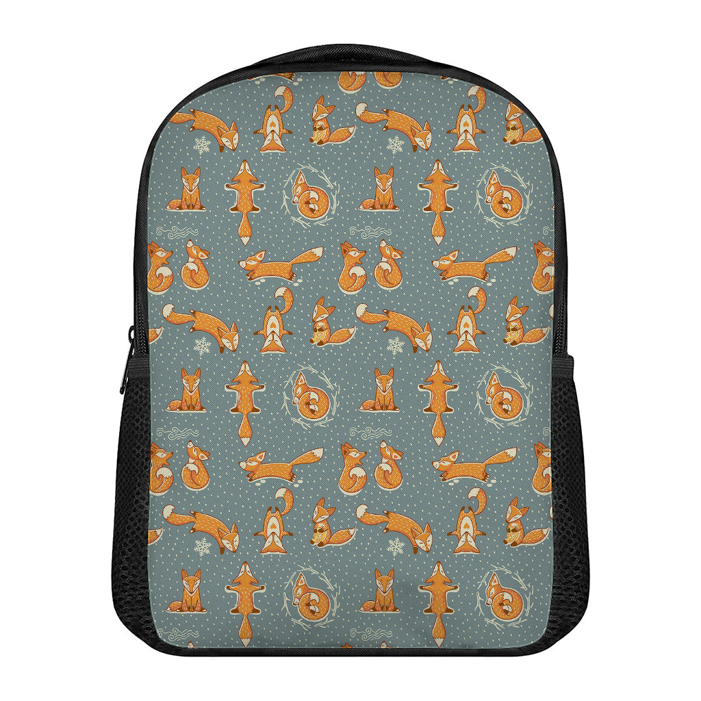 Christmas Fox Pattern Print Casual Backpack