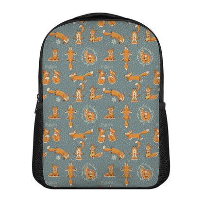 Christmas Fox Pattern Print Casual Backpack