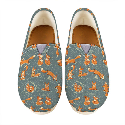 Christmas Fox Pattern Print Casual Shoes