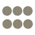 Christmas Fox Pattern Print Coaster Set