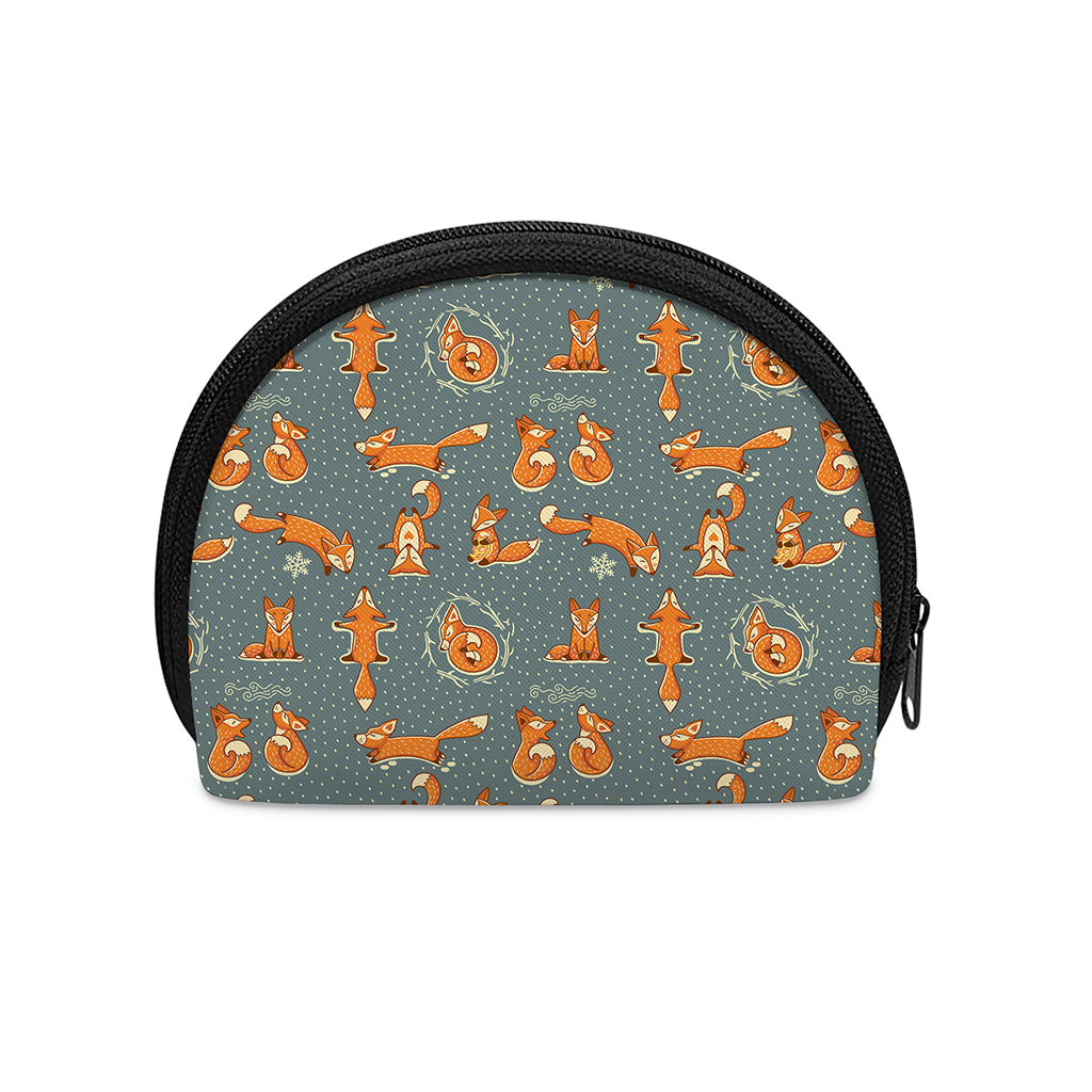 Christmas Fox Pattern Print Coin Purse