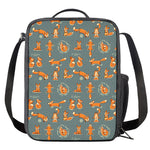 Christmas Fox Pattern Print Crossbody Lunch Bag