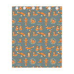 Christmas Fox Pattern Print Curtain