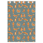 Christmas Fox Pattern Print Curtain