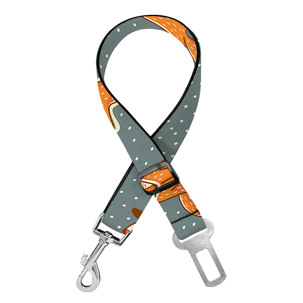 Christmas Fox Pattern Print Dog Seat Belt