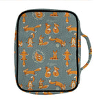 Christmas Fox Pattern Print Front Pocket Bible Bag