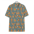Christmas Fox Pattern Print Hawaiian Shirt
