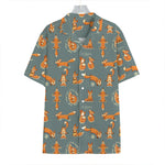 Christmas Fox Pattern Print Hawaiian Shirt