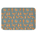 Christmas Fox Pattern Print Indoor Door Mat