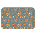 Christmas Fox Pattern Print Indoor Door Mat