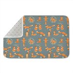 Christmas Fox Pattern Print Indoor Door Mat