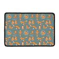 Christmas Fox Pattern Print Kitchen Mat