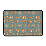 Christmas Fox Pattern Print Kitchen Mat